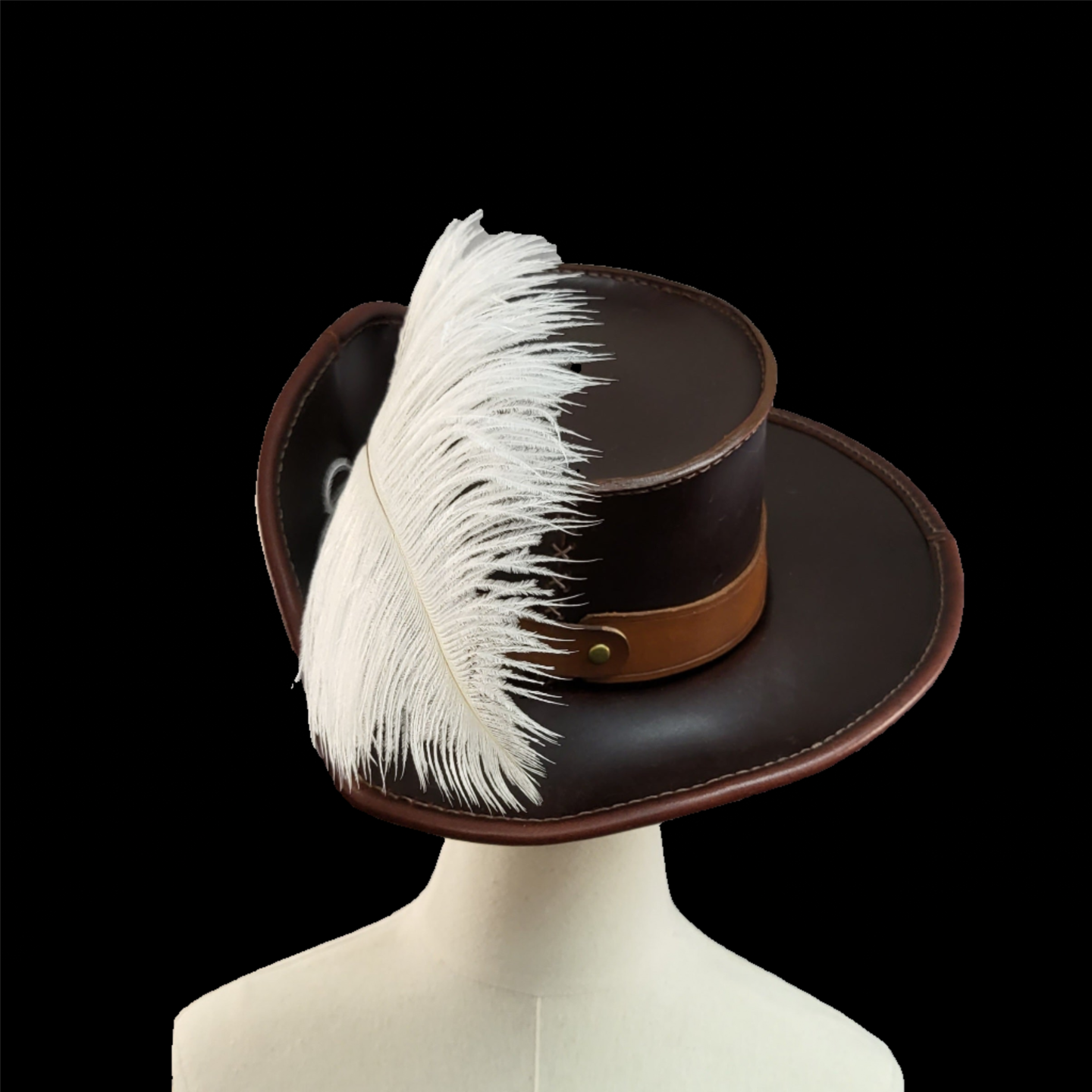 Feathered Cavalier Hat Black Cavalier Hat Pirate Hat Musketeer Hat