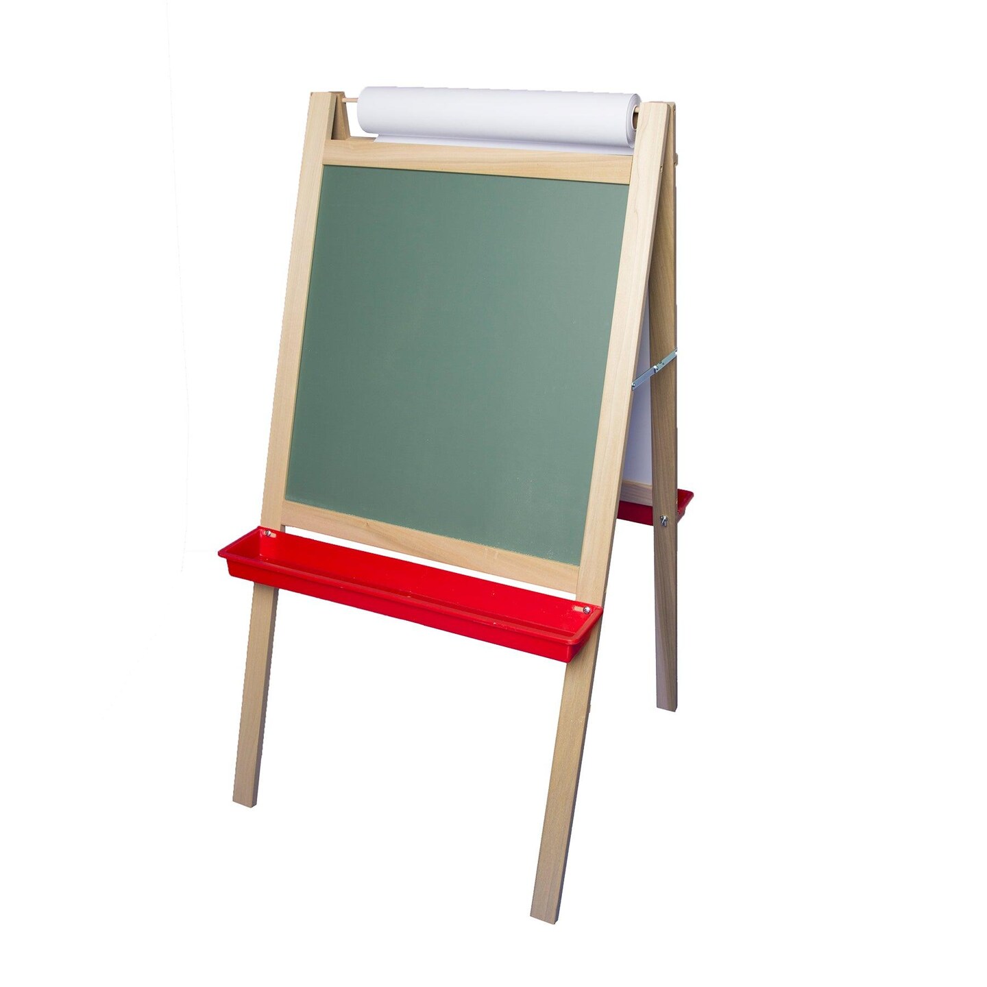 Deluxe Magnetic Paper Roll Easel, Green Chalkboard/White Dry Erase, 48&#x22;H x 24&#x22;W