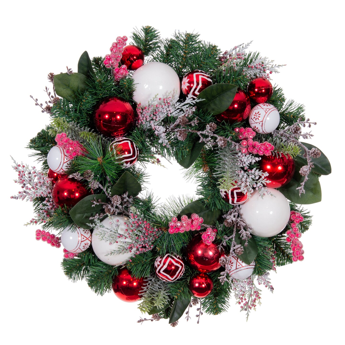 Lighted Christmas Wreath - Nordic