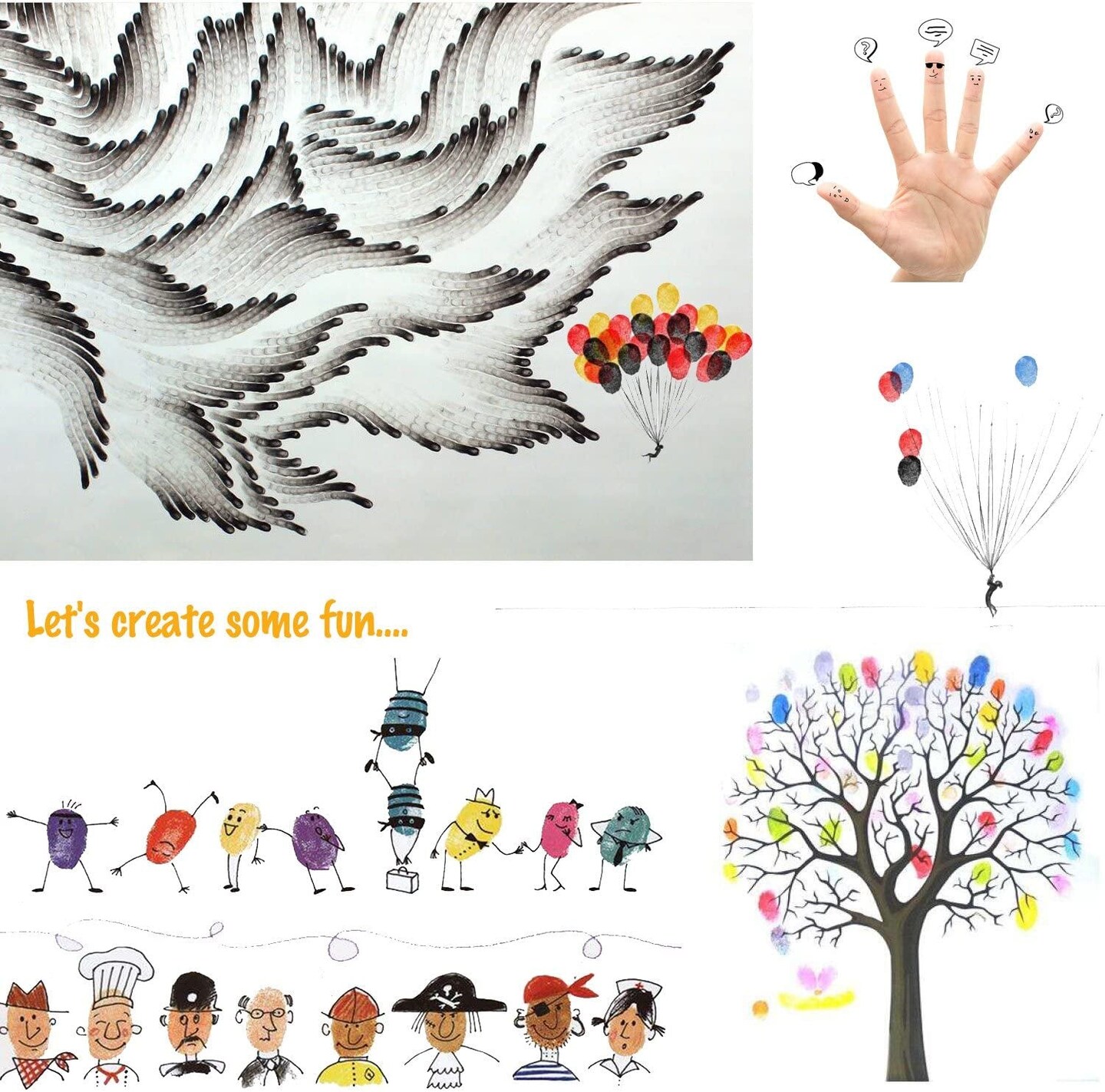 ink pad for fingerprints 20 Stamping Platform for Crafting kids painting 