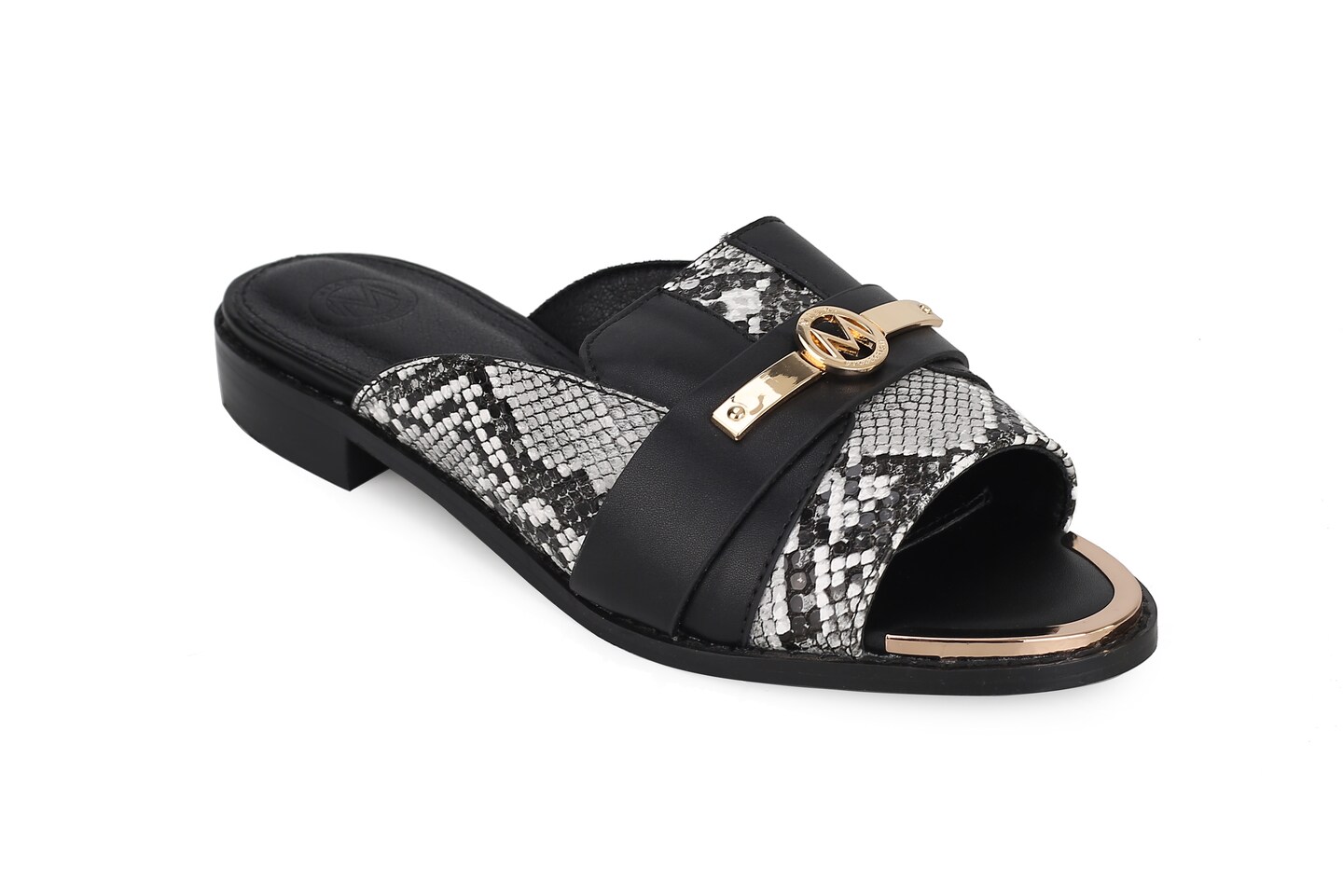 MKF Collection by Mia K - Women&#x27;s Celine Sandal Snake Casual Women with Decorative Buckle