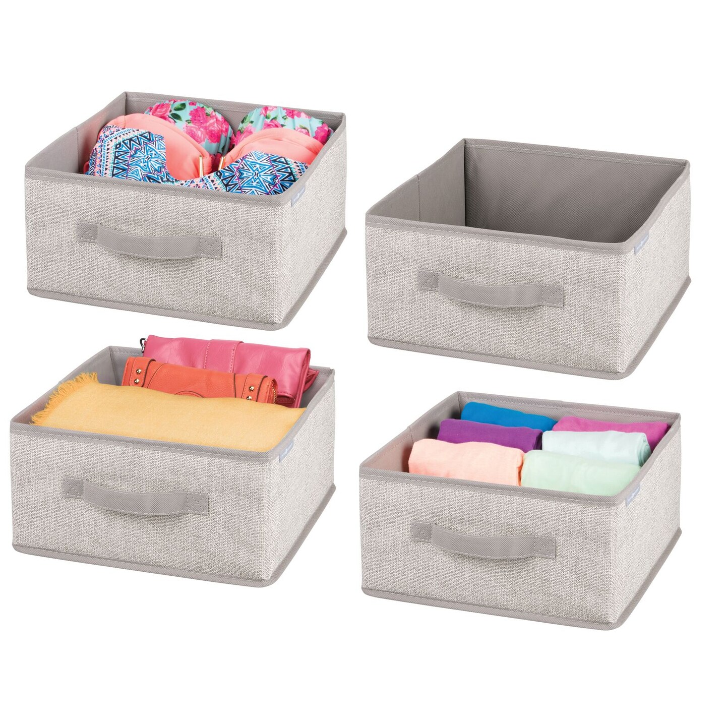 mDesign Soft Fabric Closet Organizer Box with Pull Handle | Michaels
