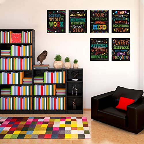 13 Pieces Motivational Posters for Classroom - Laminated Inspirational Posters and Bulletin Board Set with Quotes, Welcome Sign for Teachers, Students, School Counselors, Home, and Office