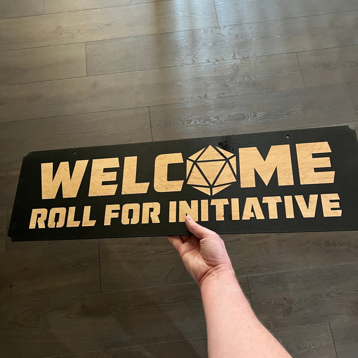 Welcome Roll for initiative BLACK sign 8x28 Welcome Roll for initiative BLACK sign 8x28