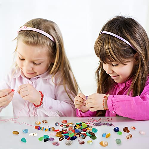 500 Pieces Natural Chip Stone Beads Multicolor 5mm to 8mm Irregular Gemstone Healing Crystal Loose Rocks Bead Hole Drilled DIY for Bracelet Necklace Earrings Jewelry Making Craft