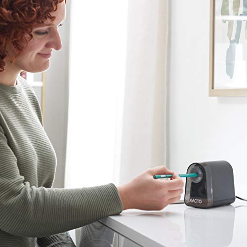 Pencil Sharpener, Mighty Mite Electric Pencil Sharpener, With Pencil Saver, SafeStart Motor, Black, 1 Count