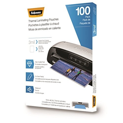 100 Pack Thermal Laminating Pouches/Sheets, Letter Size 9 x 11.5-Inches, 3 mil