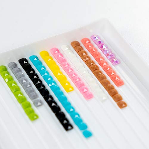5,000 Pieces Glow in The Dark Diamond Painting Replacement Beads, Resin Square Diamonds Missing Drills Accessories for Diamond Art Accessories (White, Square)