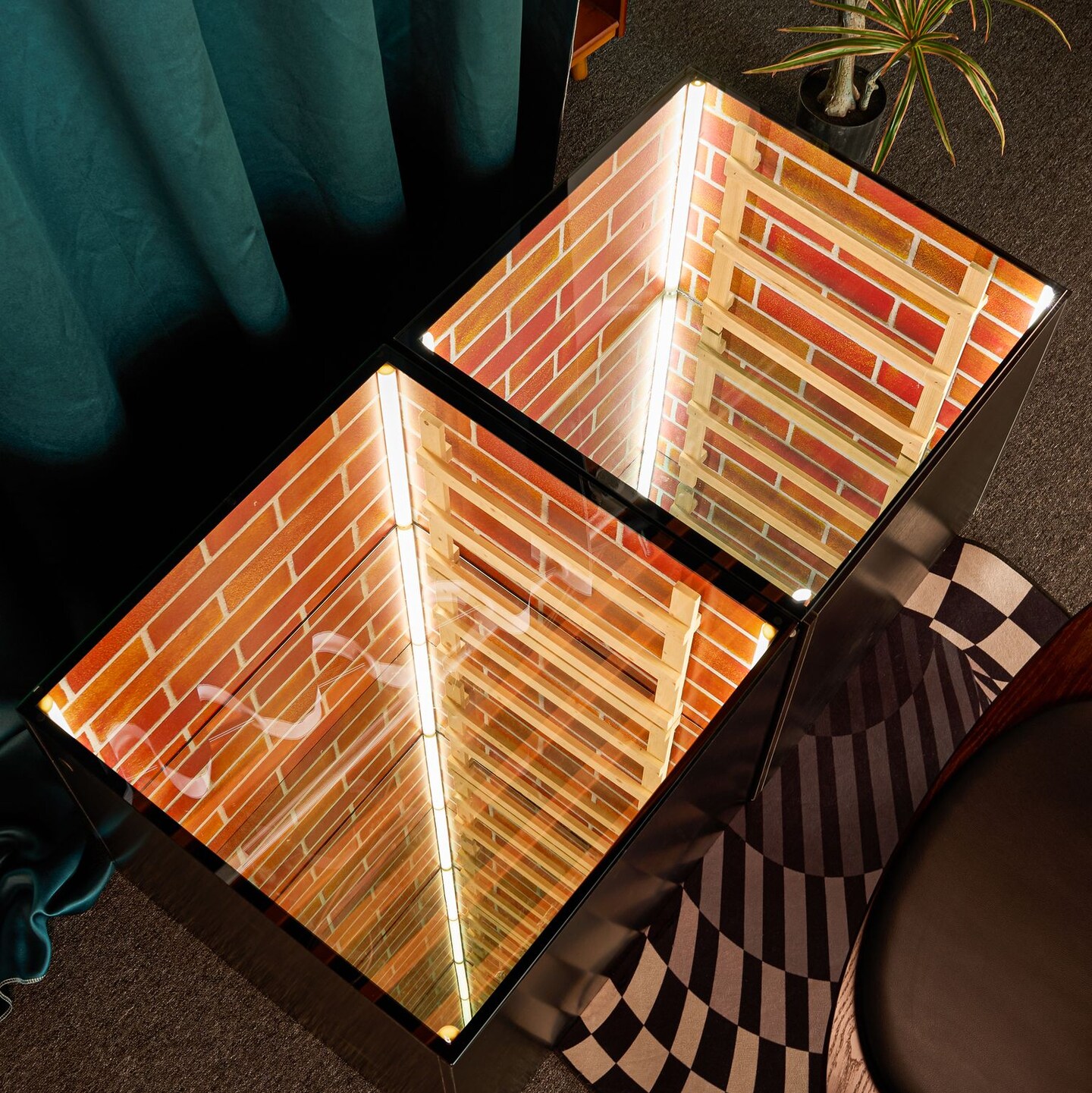 Solid Wood Infinity Mirror Coffee Table | Well