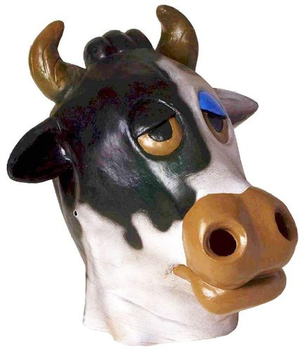 Deluxe Cow Animal Adult Latex Costume Mask