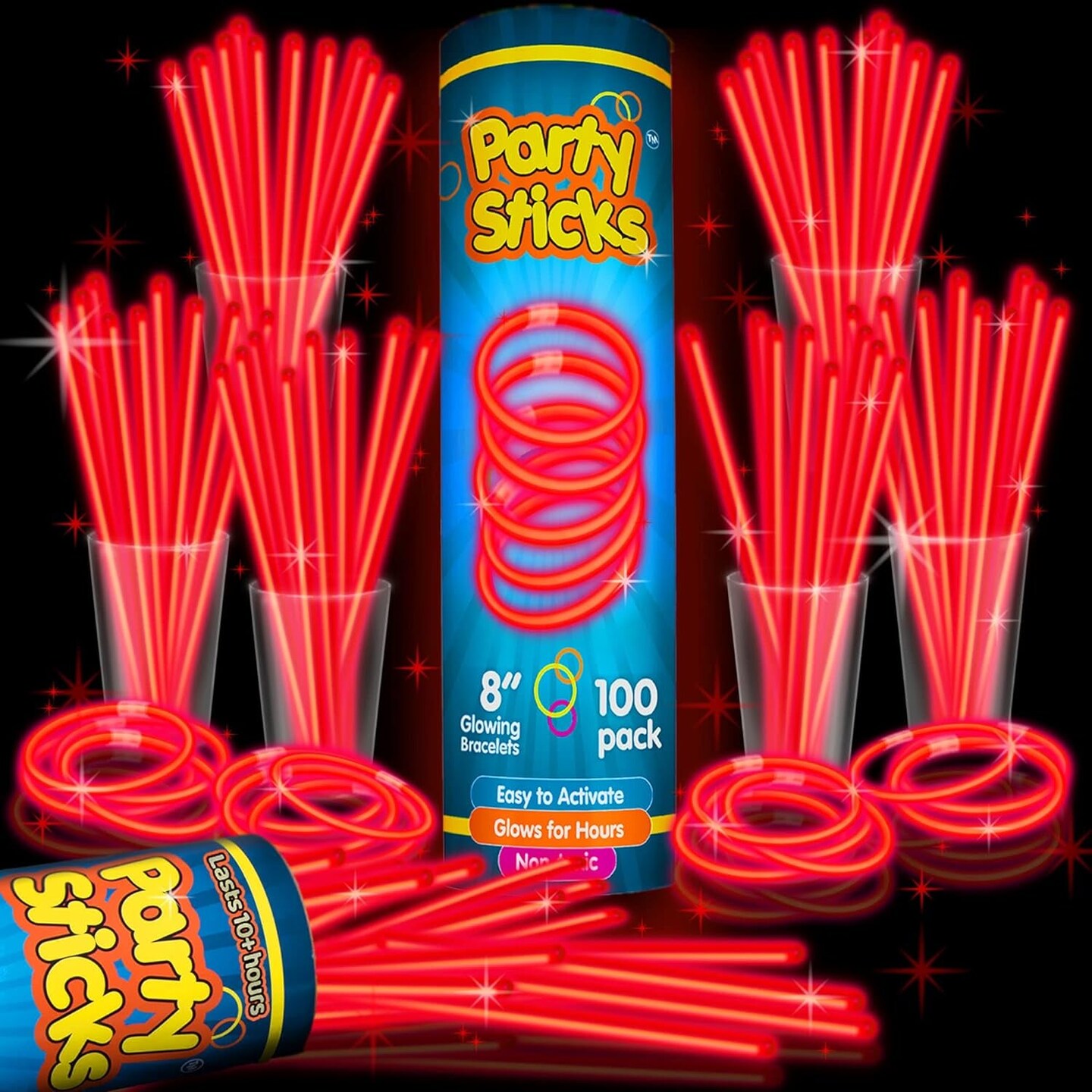 Glow Sticks Bulk Party Favors 400Pk - 8” Glow in the Dark Party ...