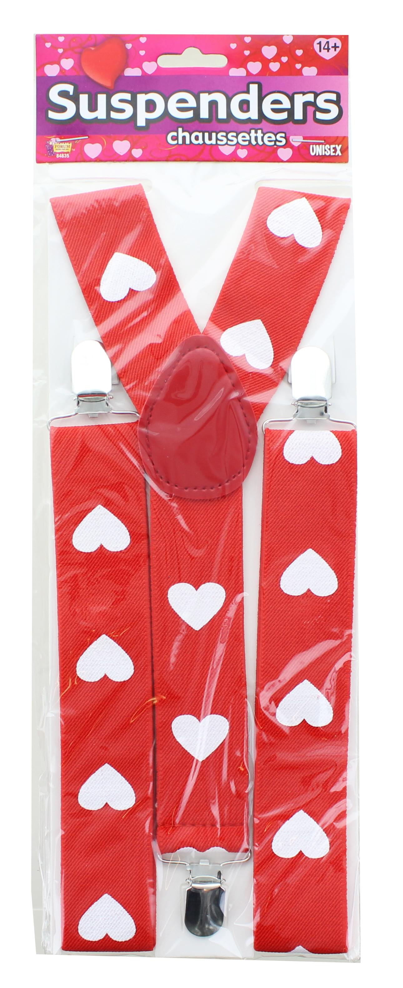 Valentine&#x27;s Day Heart Adult Costume Suspenders