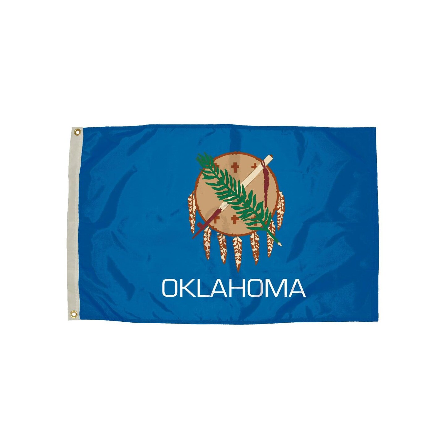 Durawavez Nylon Outdoor Flag with Heading &#x26; Grommets, Oklahoma, 3ft x 5ft