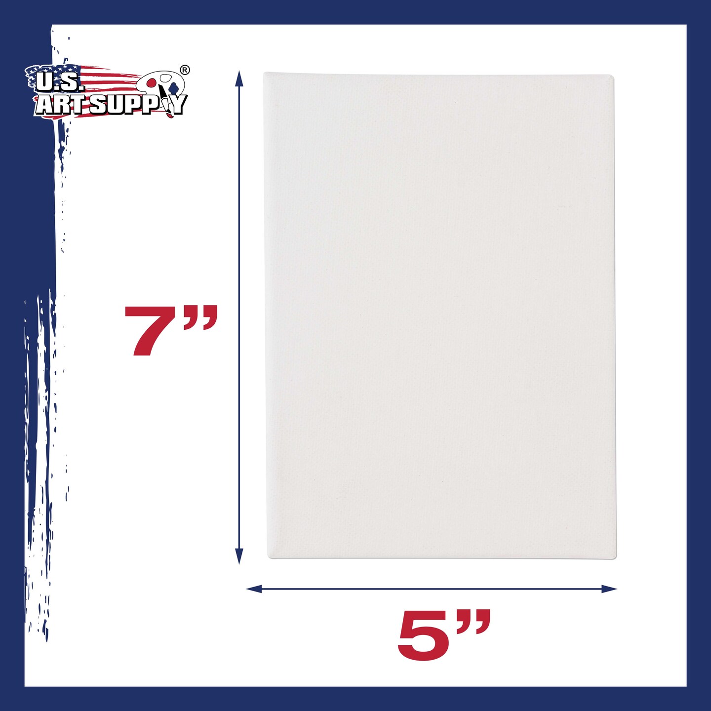 5 x 7 inch Stretched Canvas 12 Ounce Triple Primed 96 Pack Professional Artist Quality White Blank 3 4