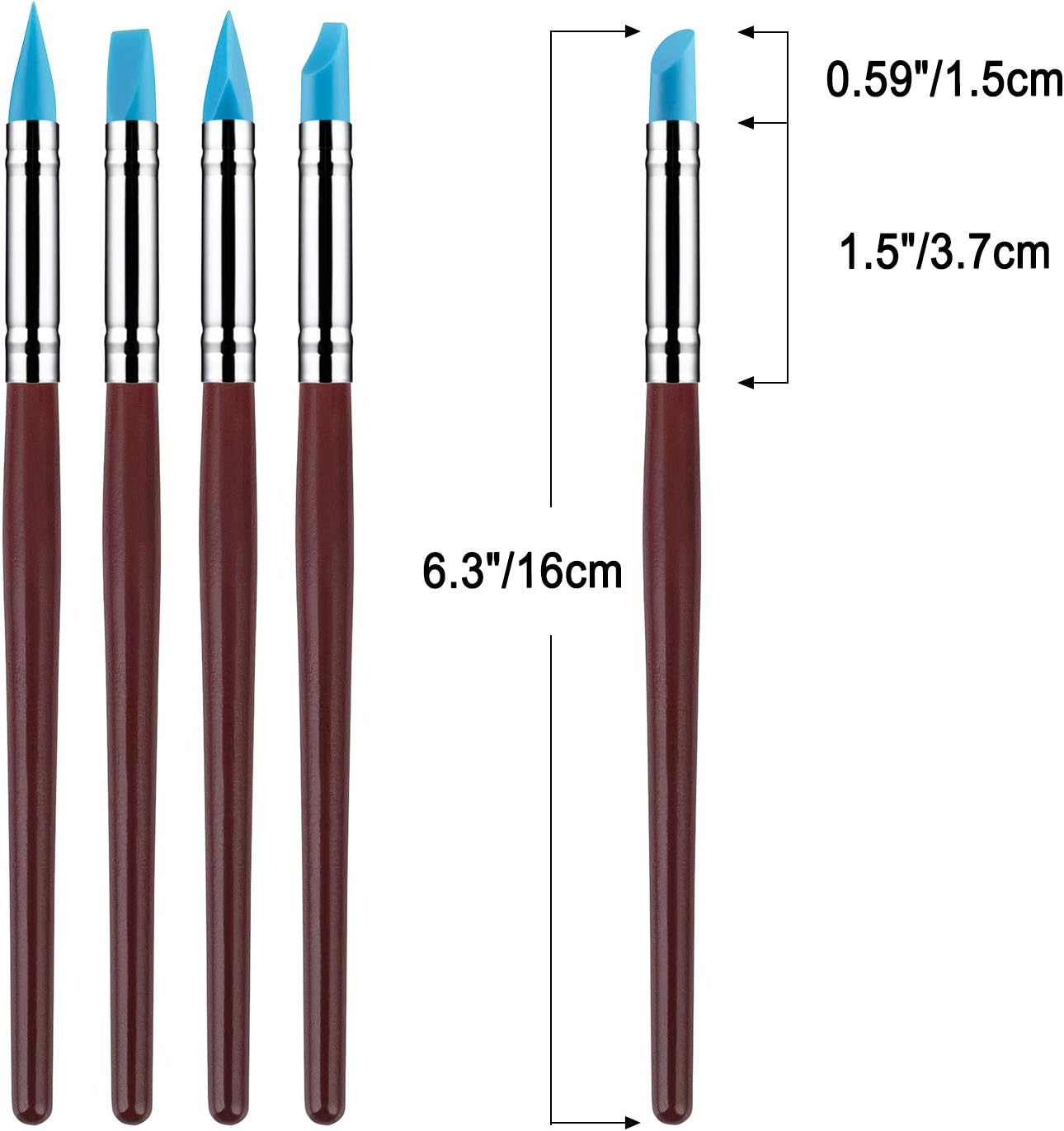 10Pcs Silicone Clay Sculpting Tool, Modeling Dotting Tool& Pottery Craft use for DIY Handicraft,Silicone Tool,Silicone Sculpting Tools