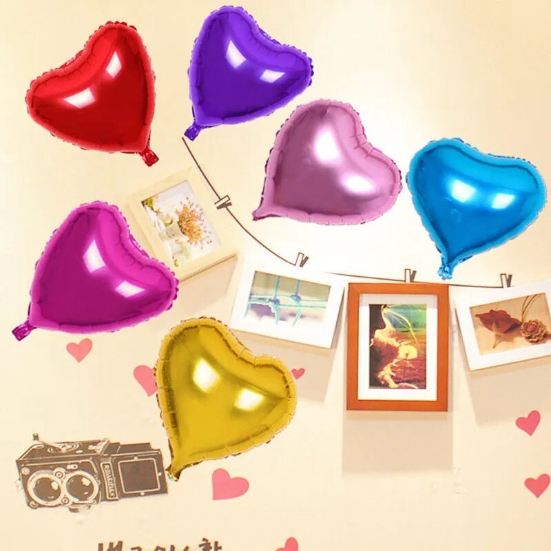 6 PCS Love Heart Helium Balloons
