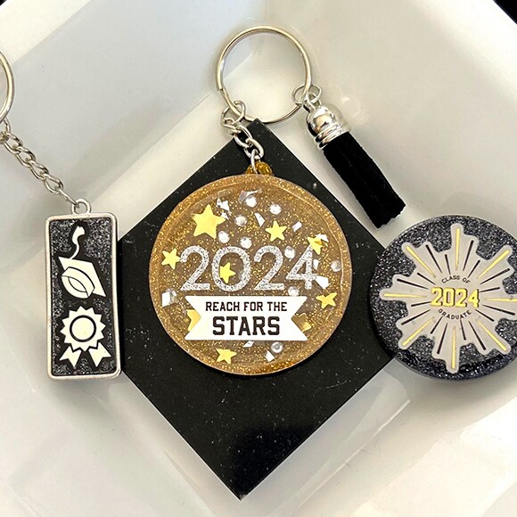 Graduation Keychains and Jewelry with UV Resin!