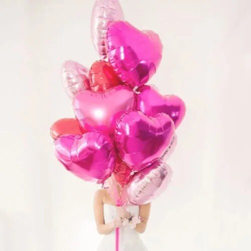 6 PCS Love Heart Helium Balloons