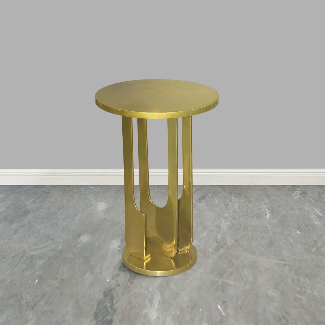 Saltoro Sherpi Cyrus 18 Inch Round Accent Side Table, Cast Aluminum ...