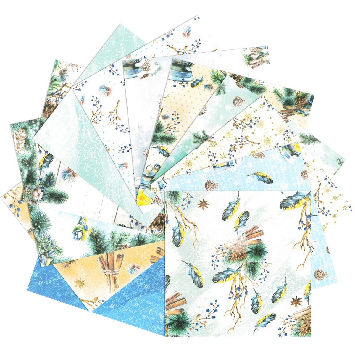 Wrapables 6x6 Decorative Single-Sided Scrapbook Paper for Arts & Crafts Projects, Scrapbooking, Card-Making