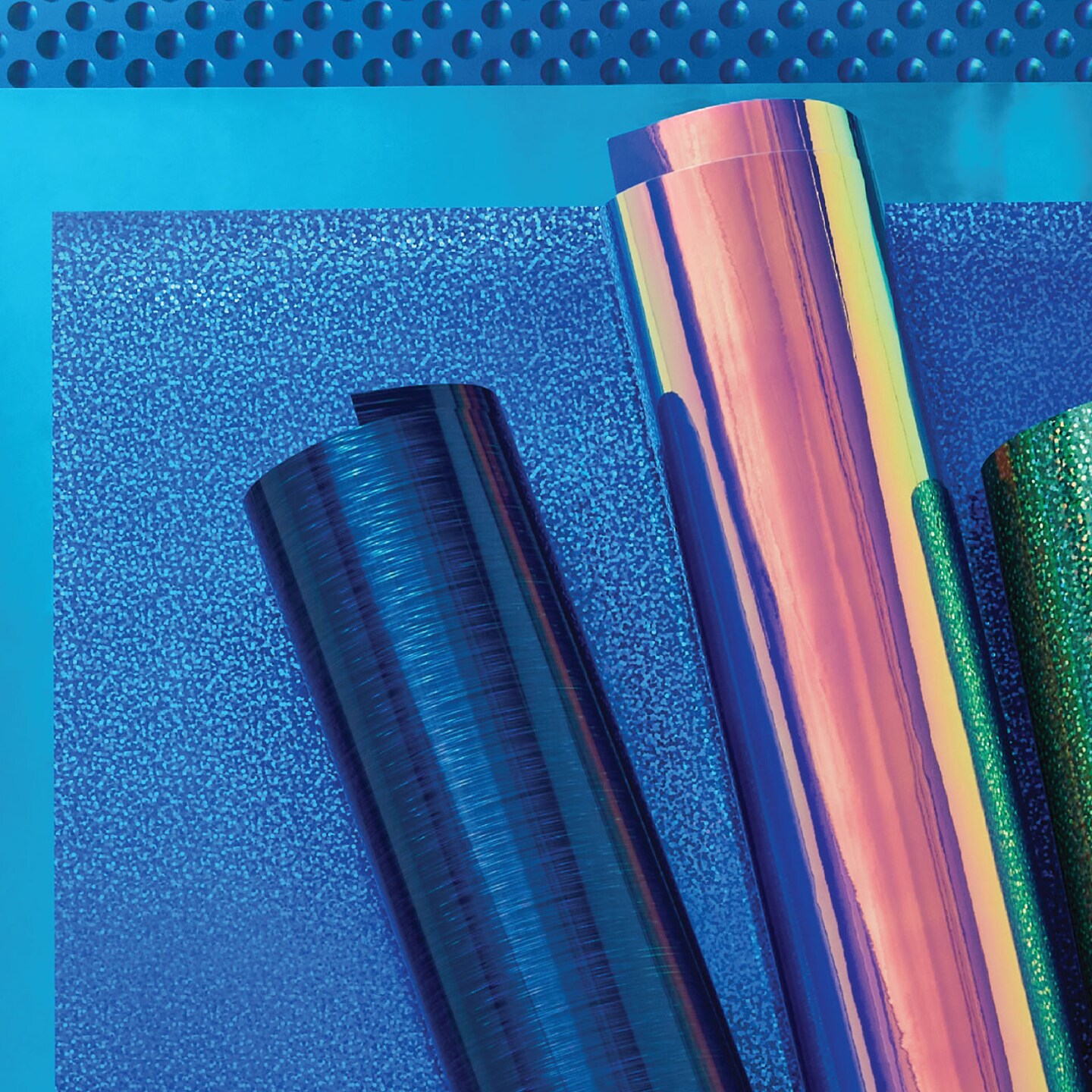 Cricut Holographic Vinyl, Blue Sampler - Permanent (6 ct)