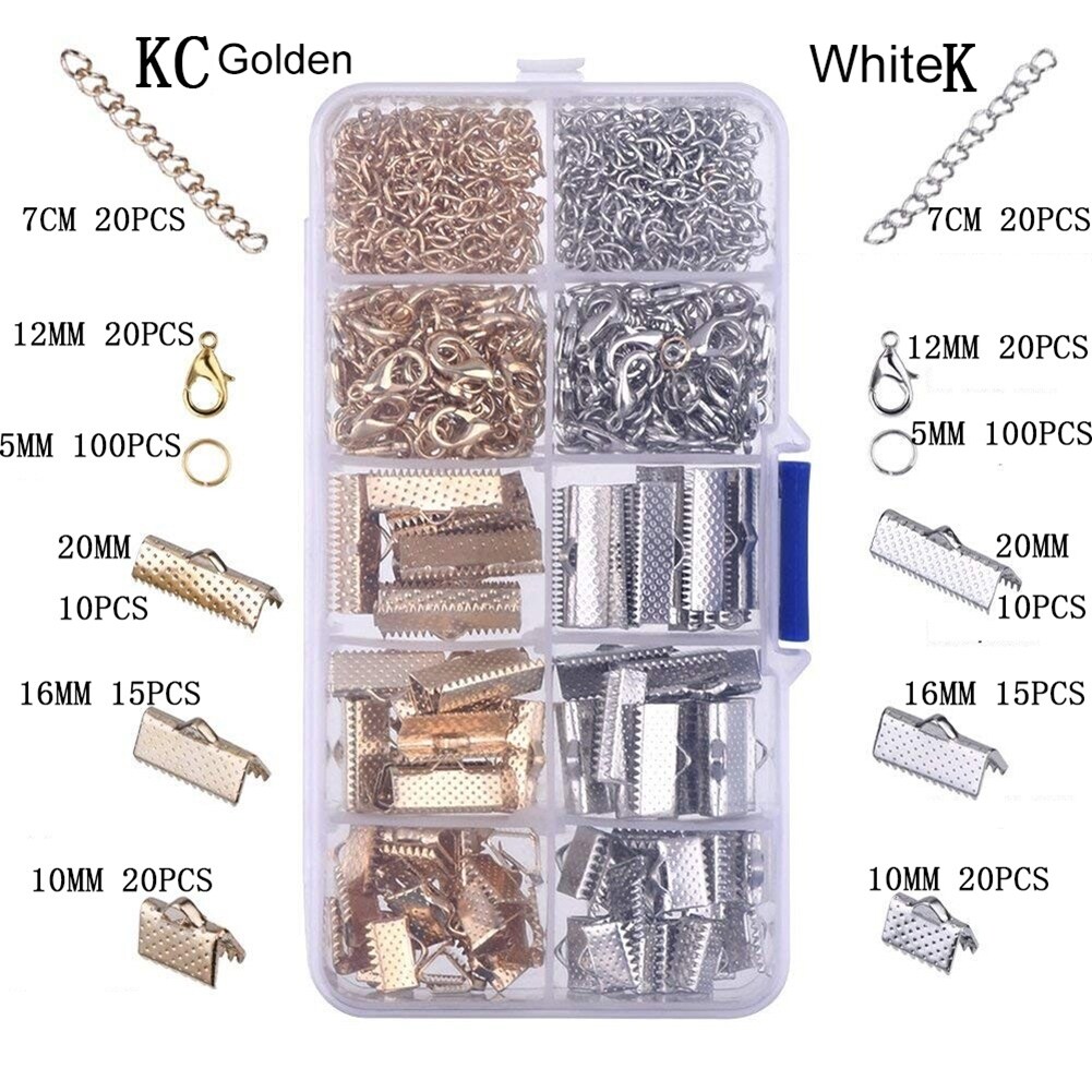 Generic Horse Buckle Lobster Clasps Extension Chain Set DIY Jewelry Making Part Case Kit