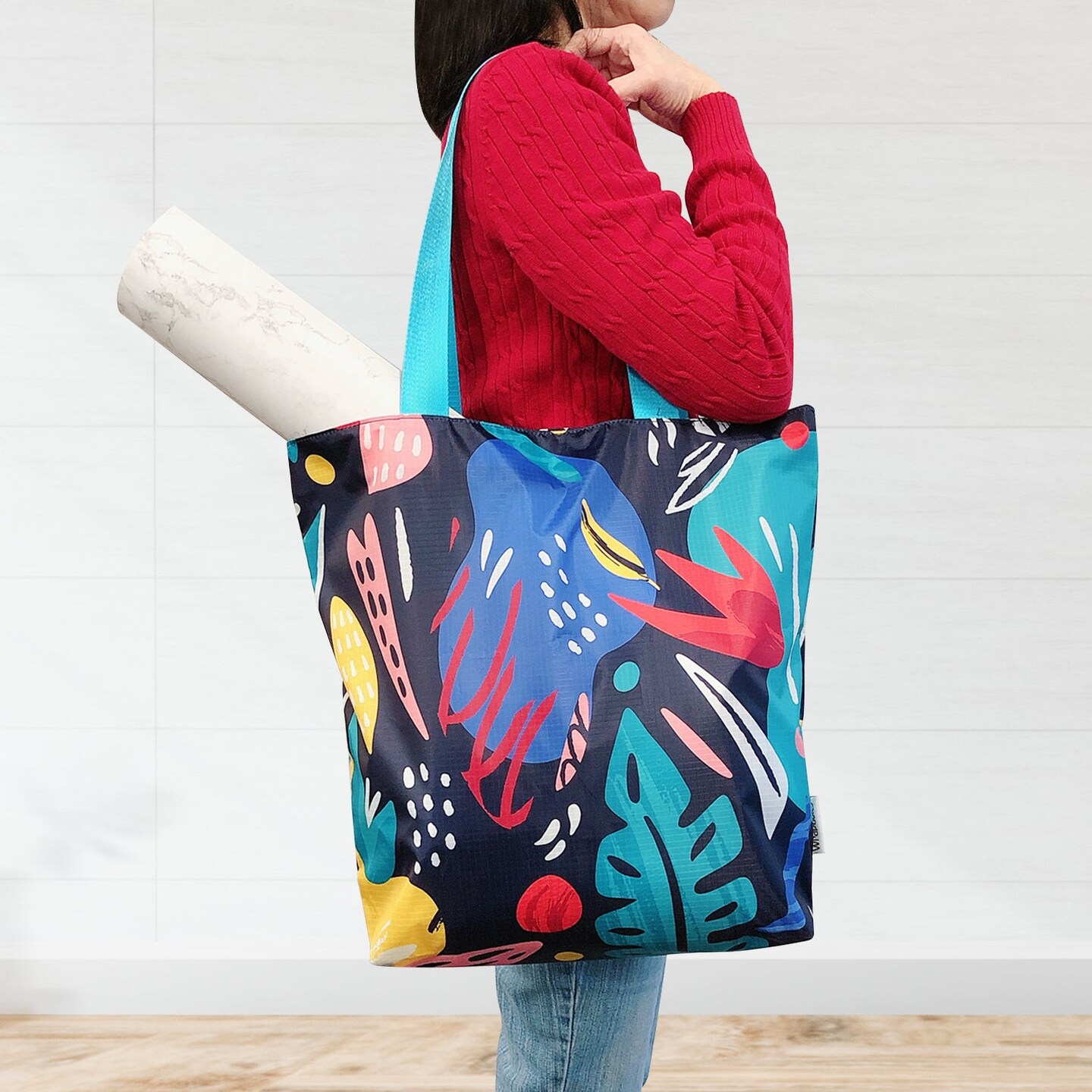 Wrapables Carryall Shopping Travel Tote Bag with Durable Ripstop Polyester - Foldable, Waterproof, and OEKO-TEX Certified