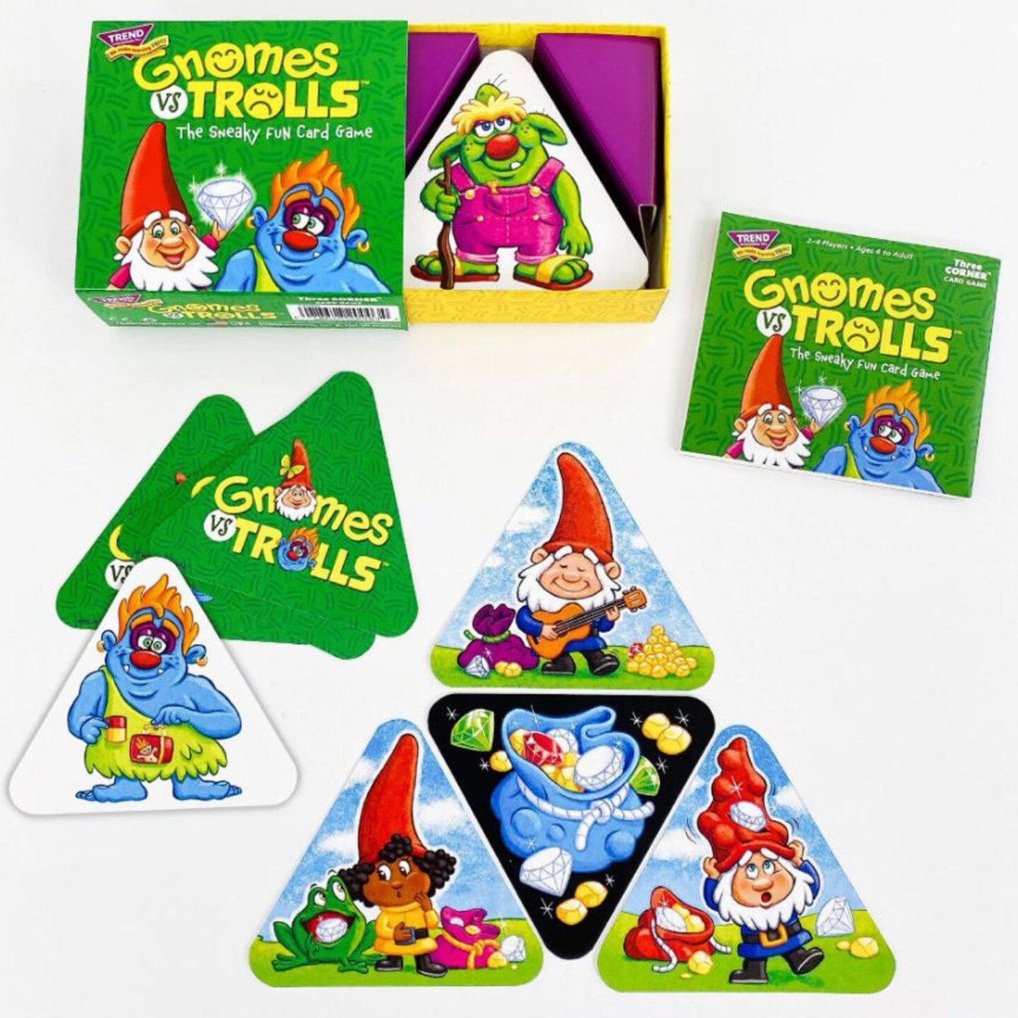GNOMES vs TROLLS&#x2122; Three Corner&#x2122; Card Game, Pack of 3