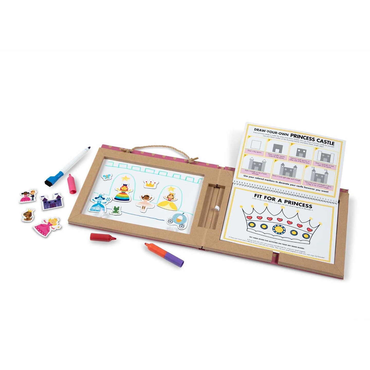 Natural Play: Play, Draw, Create Reusable Drawing &#x26; Magnet Kit - Princesses