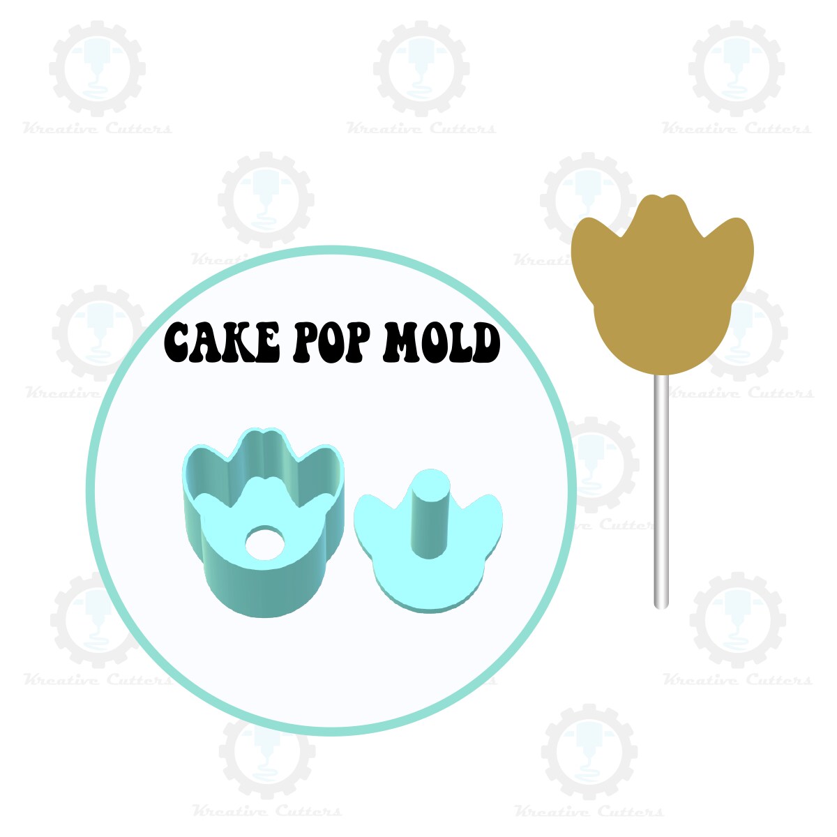 Emoji with Cowboy Hat Cake Pop Mold Single or Multipopper