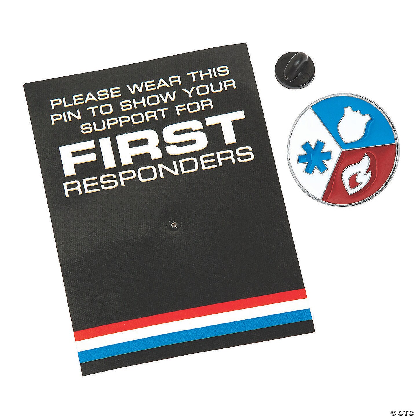 First Responder Pins with Card - 12 Pc.
