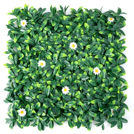 Artificial Daisy Hedge Panels, 12 pcs 20 x 20 Inch Privacy Fence