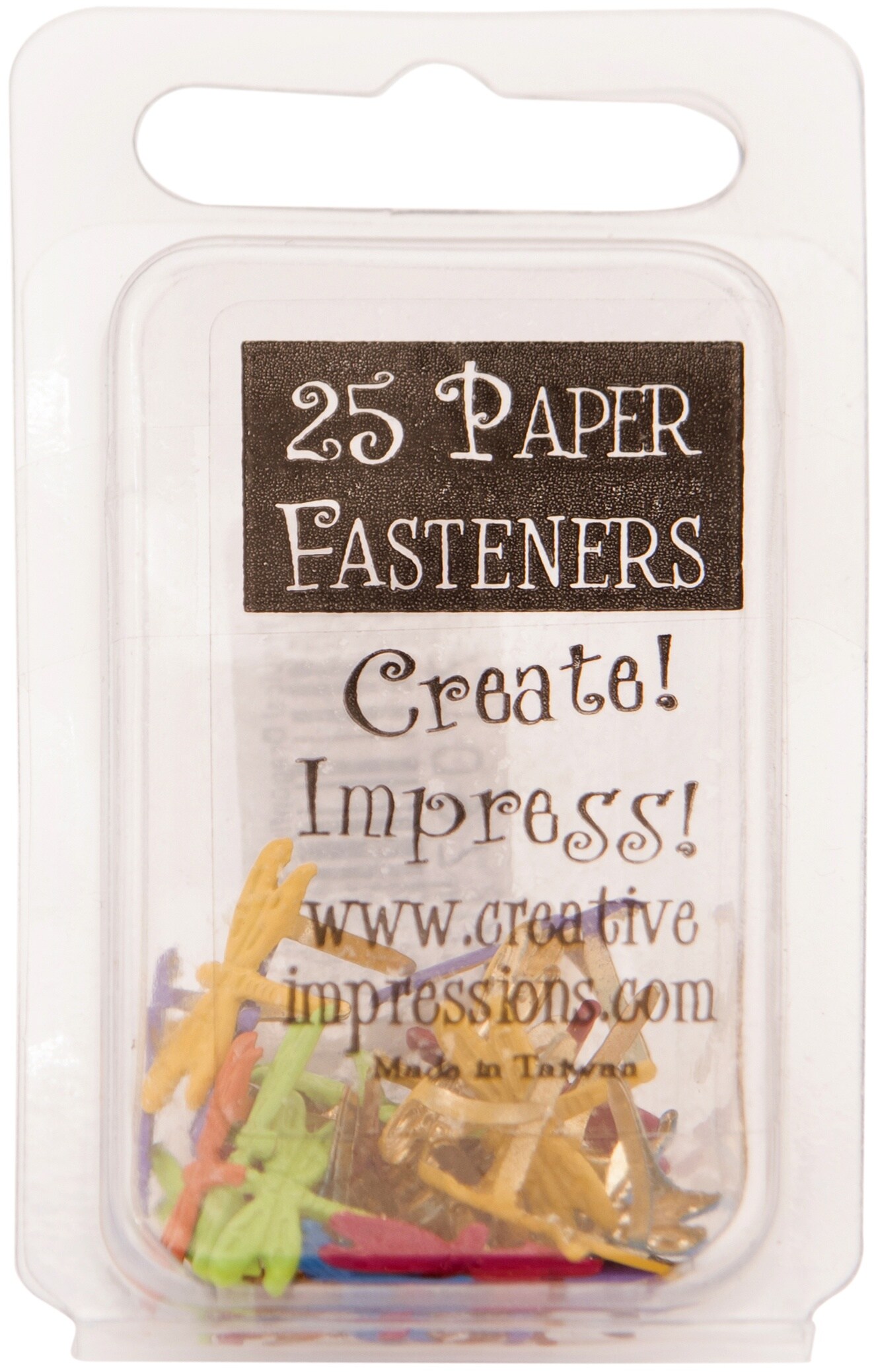 Creative Impressions Painted Metal Paper Fasteners 25/Pkg-Dragonflies - Tropical