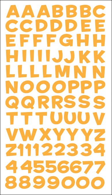 Sticko Alphabet Stickers-White Futura Bold Small