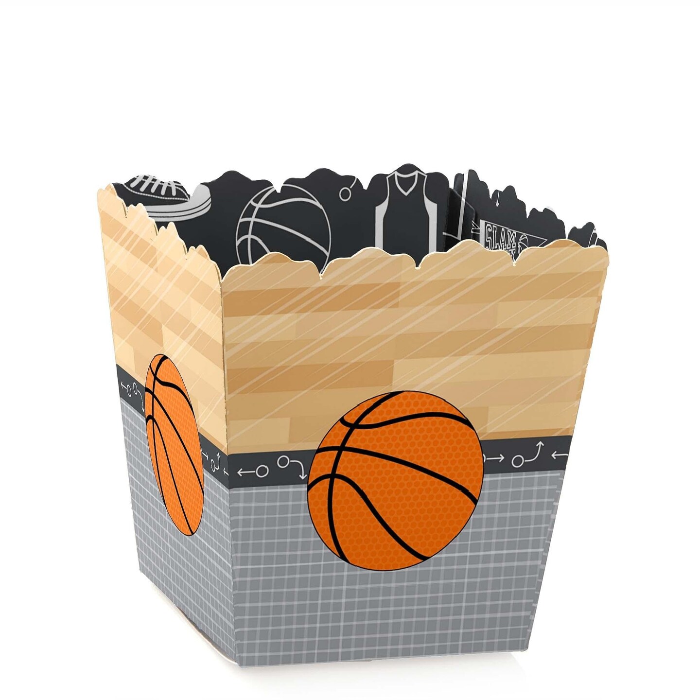 Big Dot of Happiness Nothin&#x27; but Net - Basketball - Party Mini Favor Boxes - Baby Shower or Birthday Party Treat Candy Boxes - Set of 12