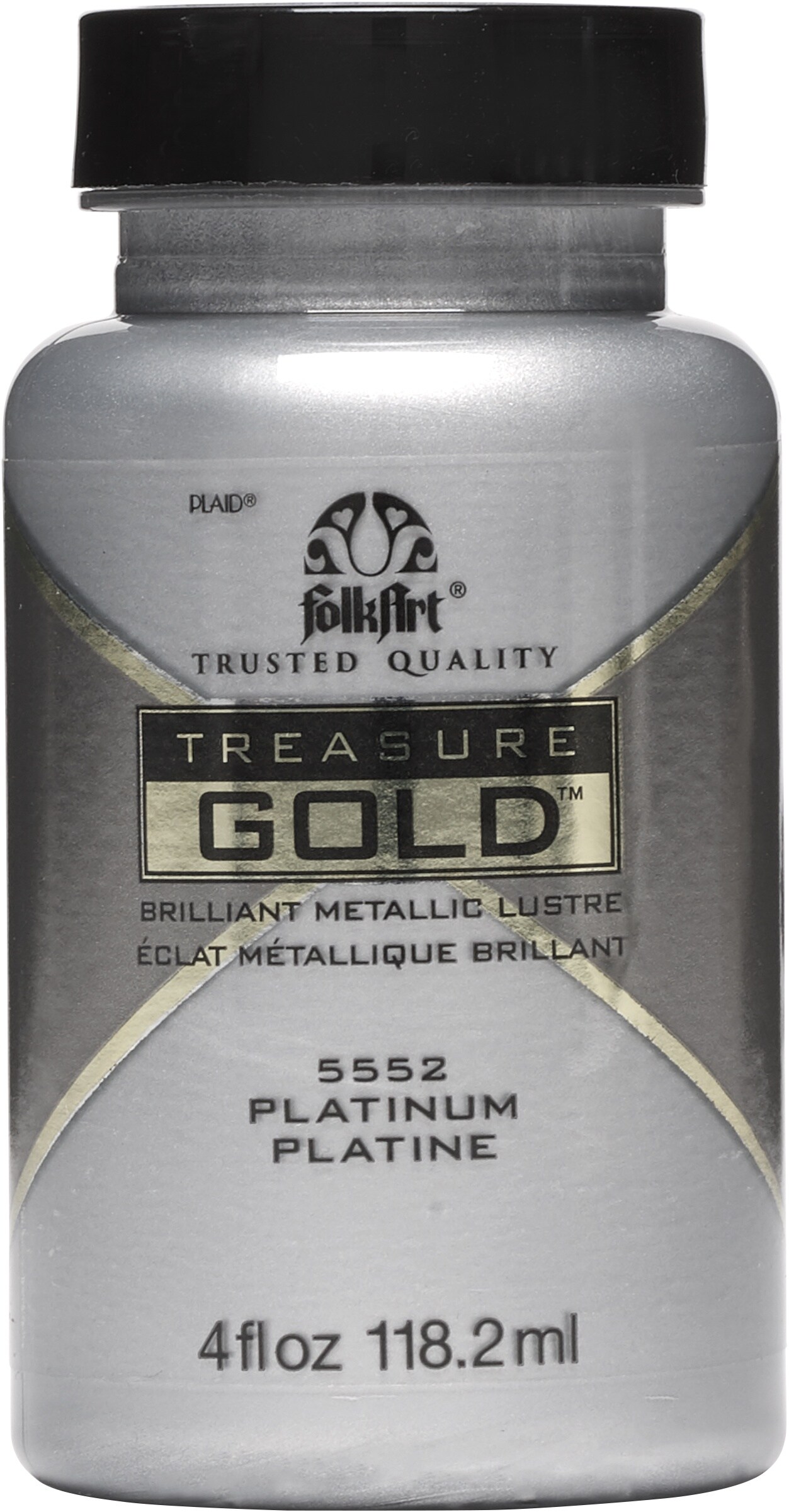 Folkart Treasure Gold Paint 4oz Platinum Michaels