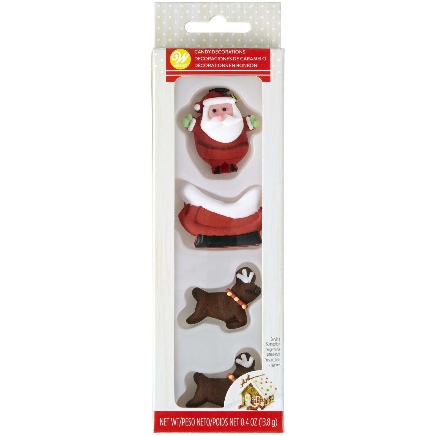 Candy Decorations 4/Pkg-Santa/Sleigh/Reindeer