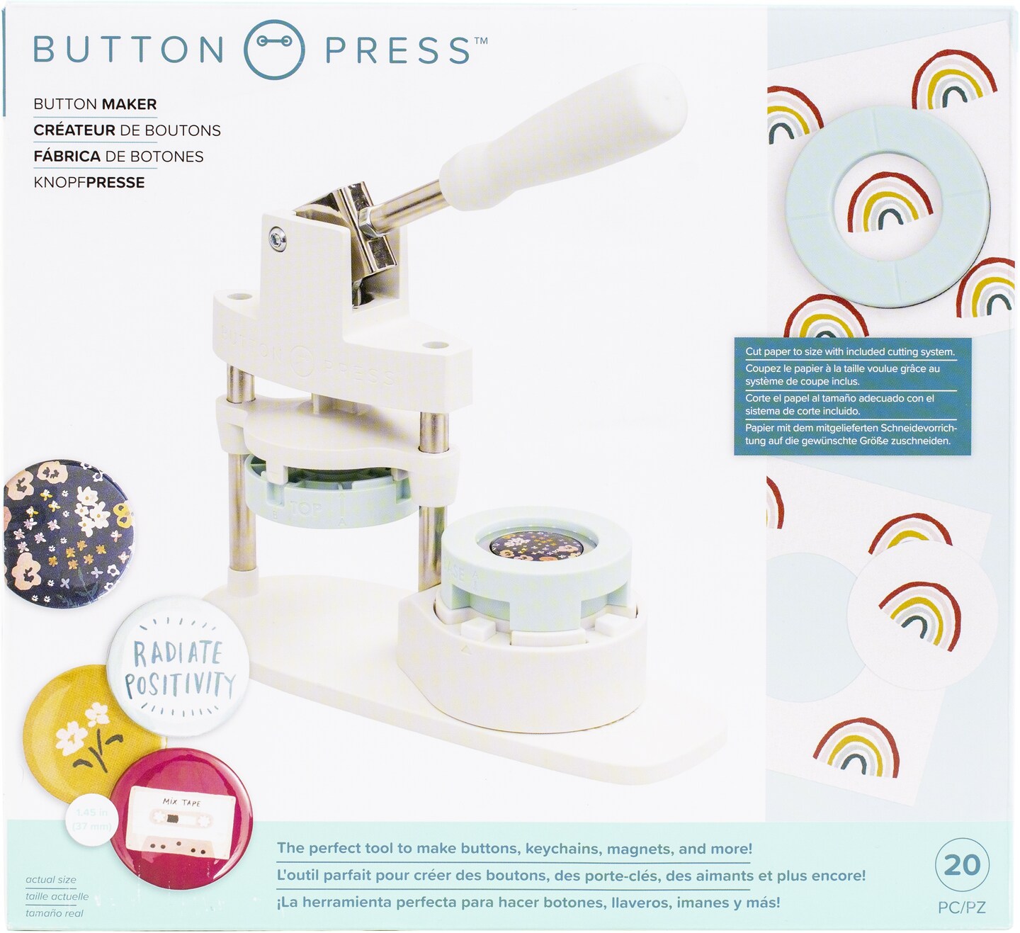 We R Button Press Kit for Custom Buttons, Keychains and More