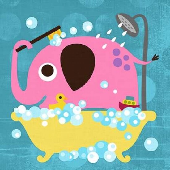 Elephant in Bathtub Poster Print by Nancy Lee - Item # VARPDXL620D