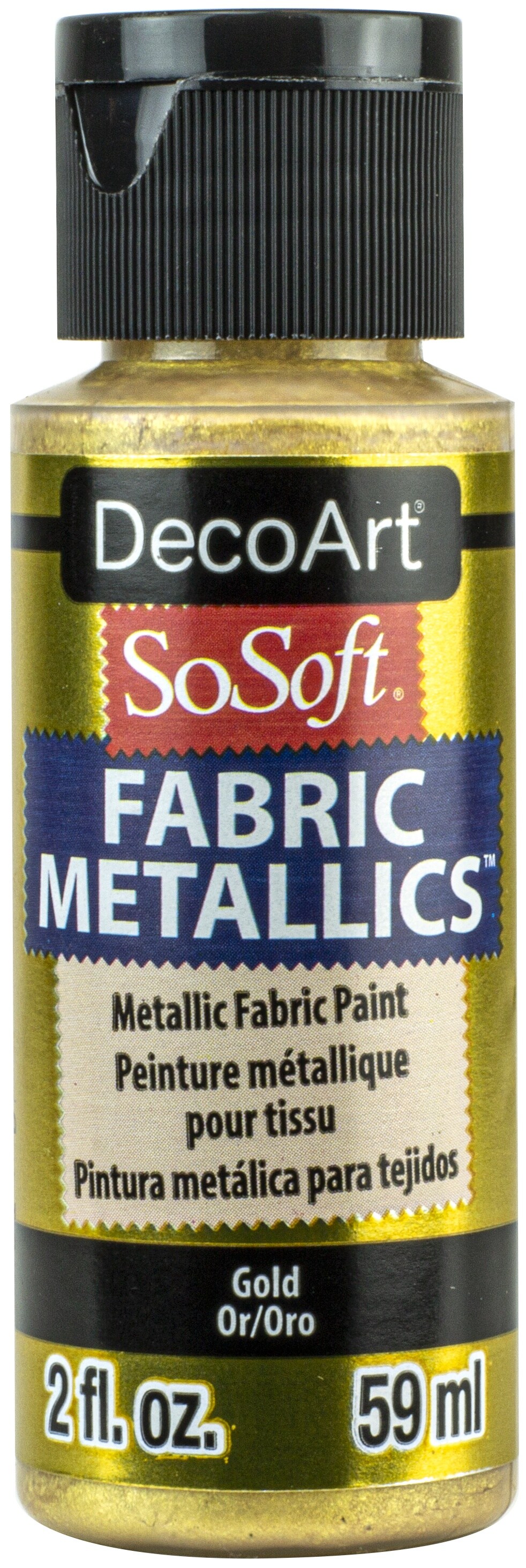 DecoArt SoSoft Fabric Metallics Acrylic Paint 2ozGold Michaels