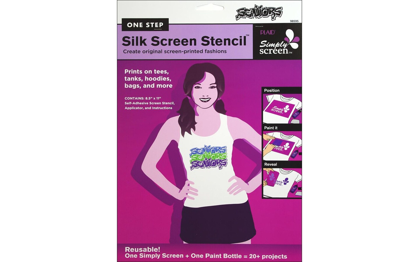 Plaid Simply Screen Stencil Seniors