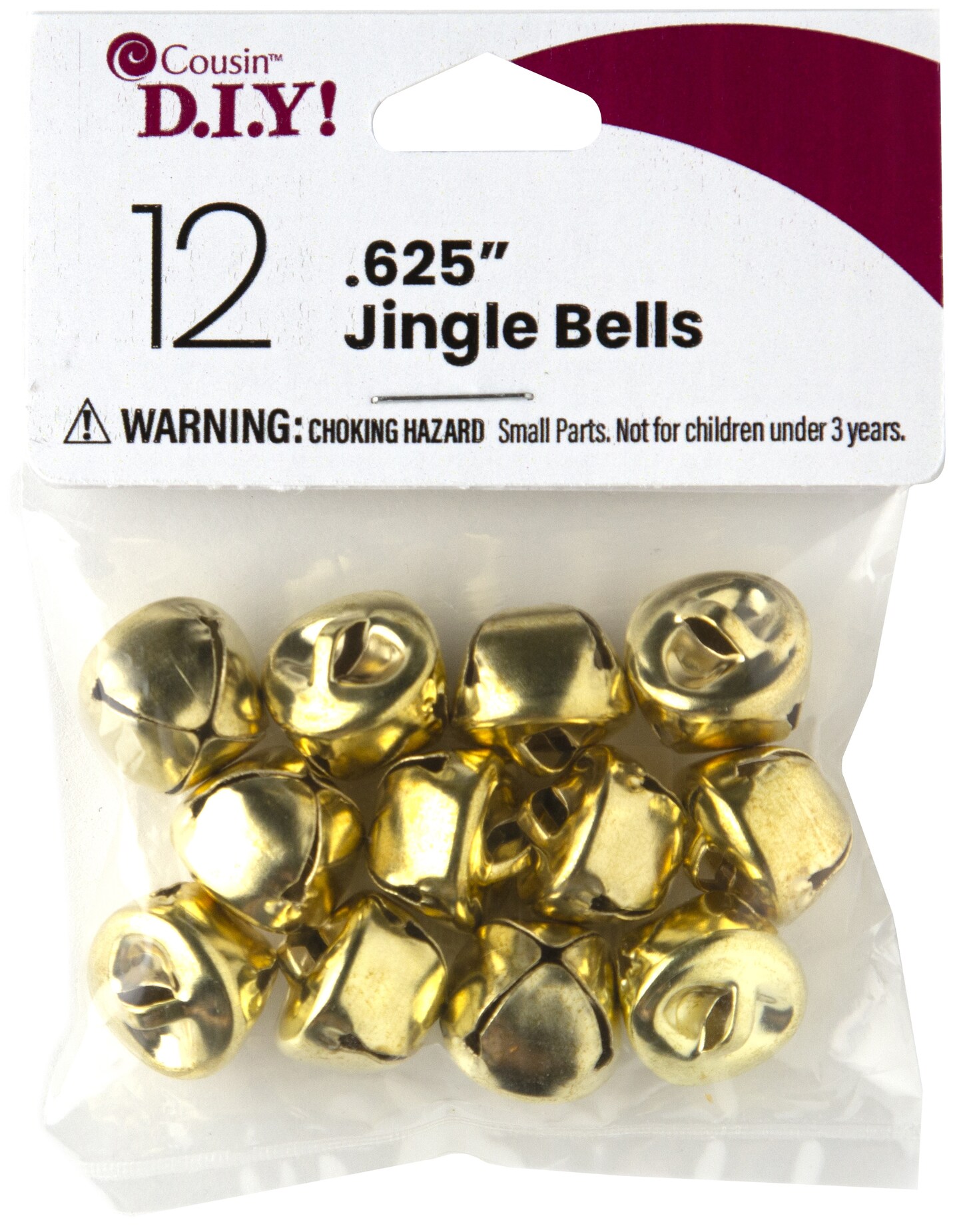 CousinDIY Jingle Bells .625&#x22; 12/Pkg-Gold