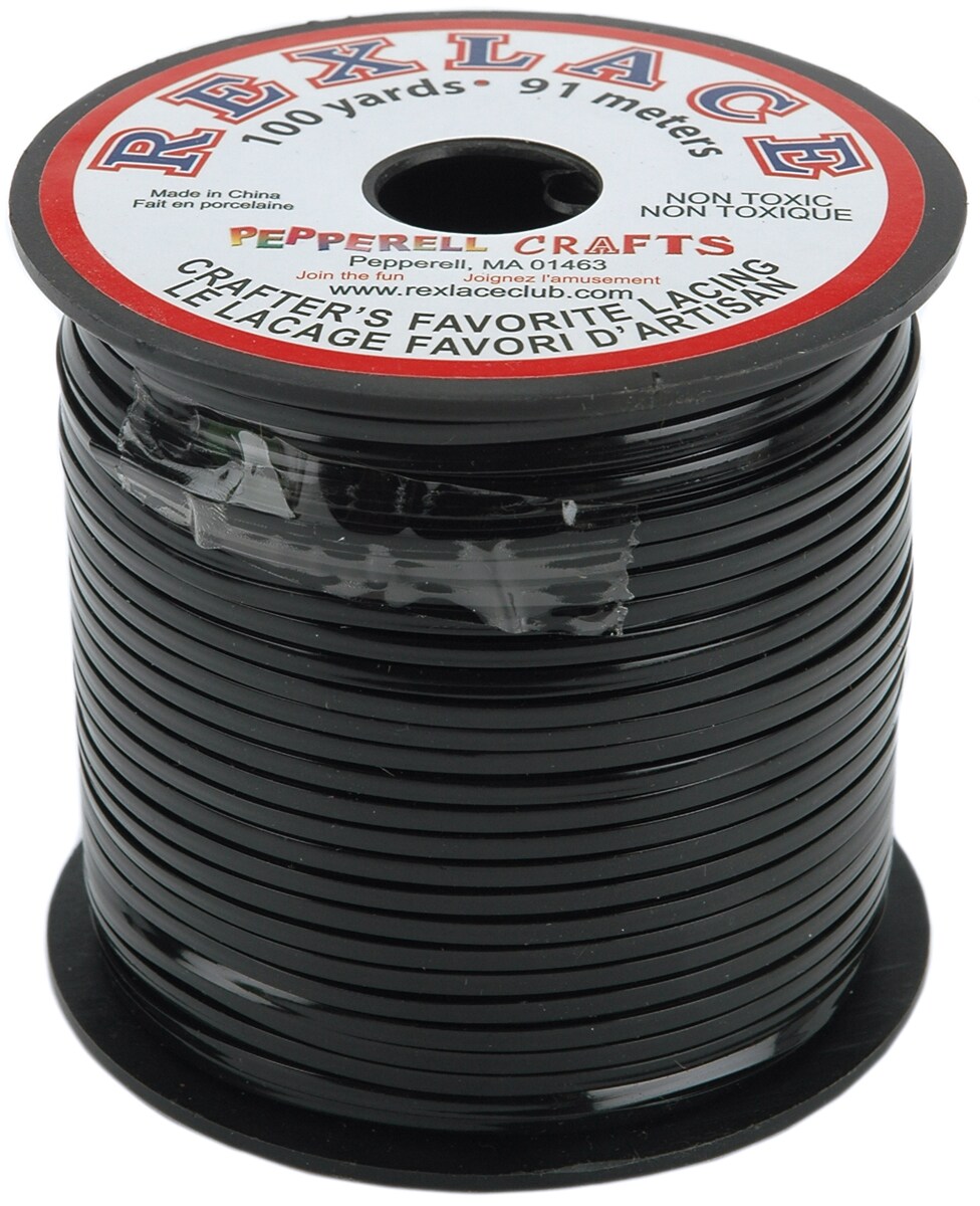Rexlace Plastic Lacing .0938&#x22;X100yd-Black