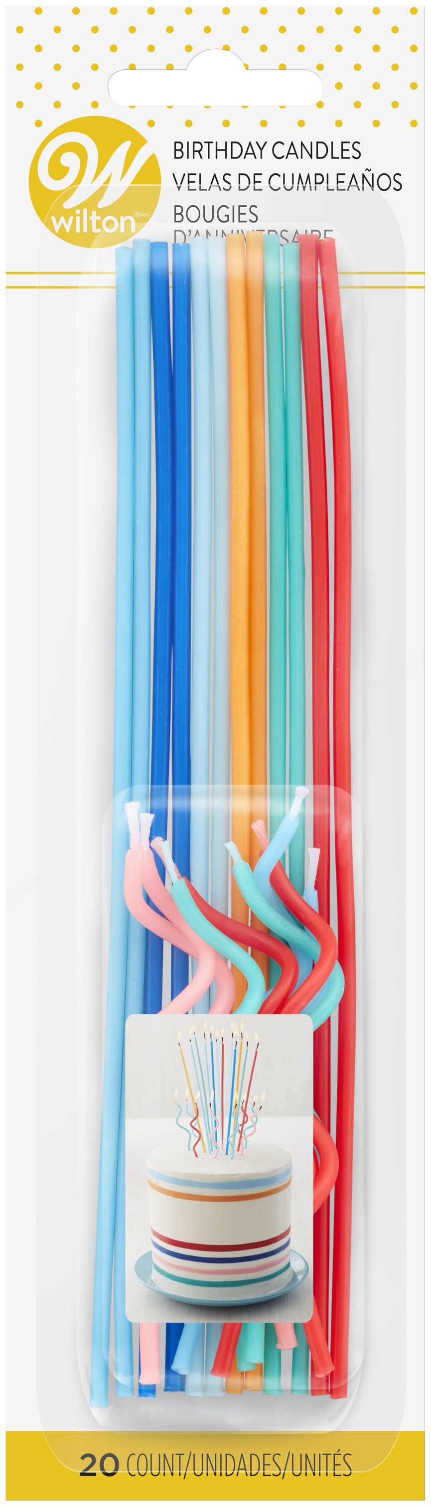 Candles 20 Pkg Tall Slender Curly Michaels
