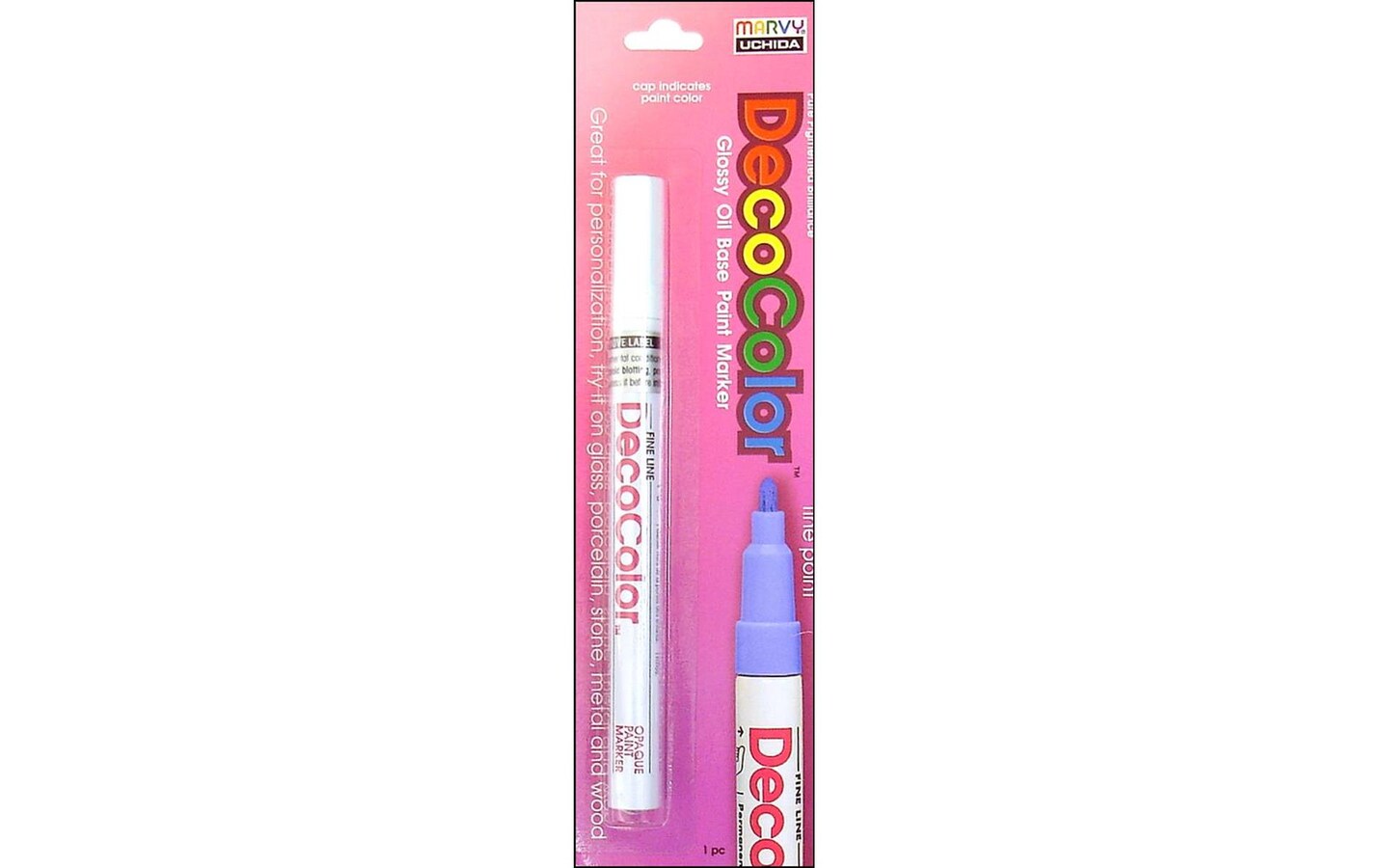 Uchida DecoColor Paint Marker, White, Opaque Permanent Marker for Paper, Glass, Metal, Plastic, Wood, and Fabric