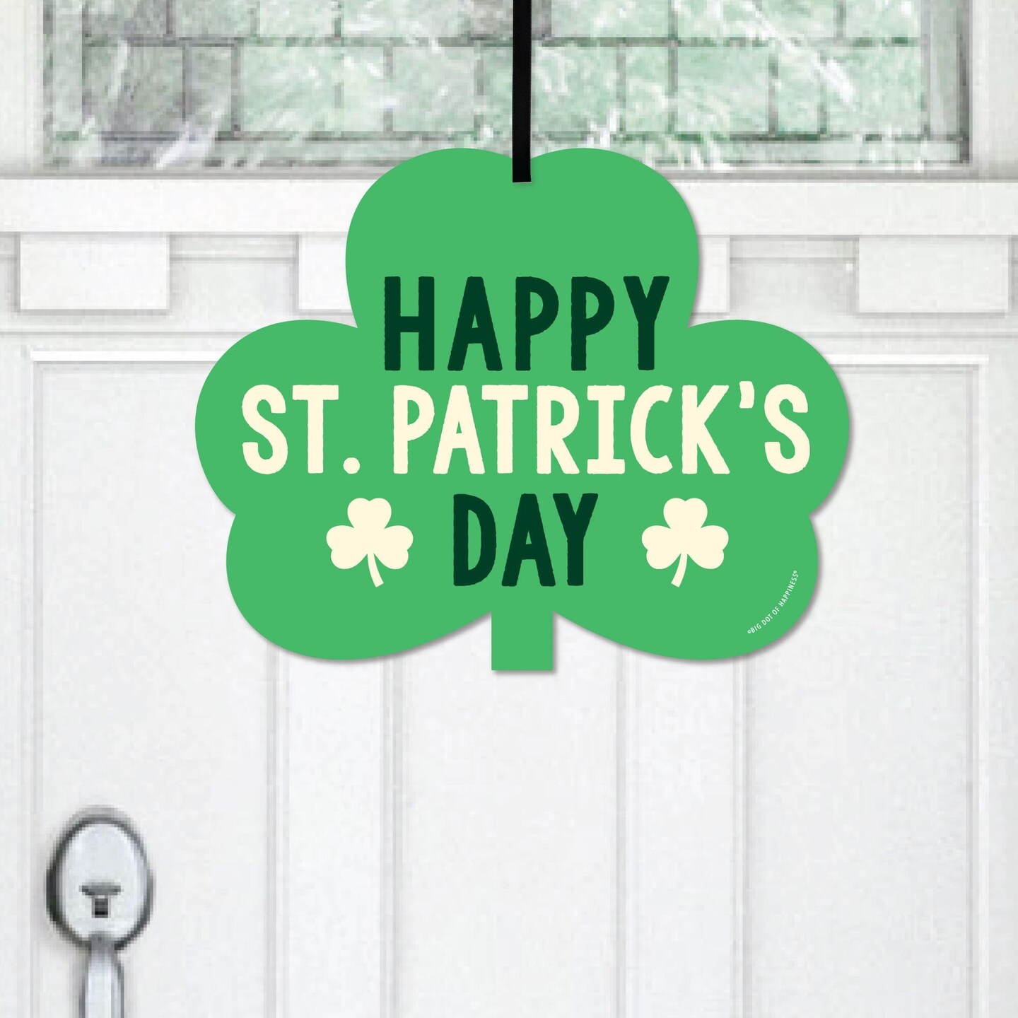 Big Dot of Happiness St. Patrick&#x27;s Day - Hanging Porch Saint Paddy&#x27;s Day Party Outdoor Decorations - Front Door Decor - 1 Piece Sign