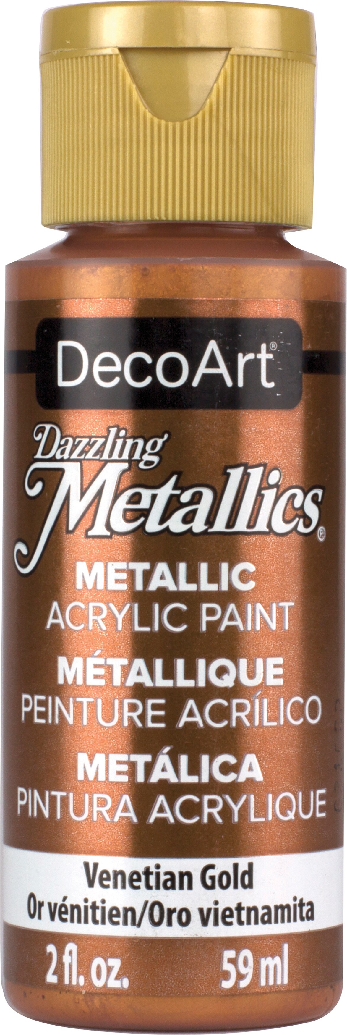 DecoArt Dazzling Metallics Acrylic Paint 2oz-Venetian Gold