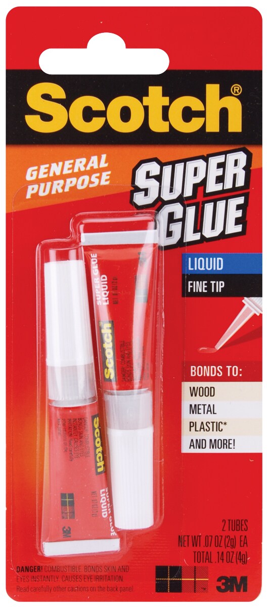 Scotch Super Glue Liquid 2/Pkg-.07oz