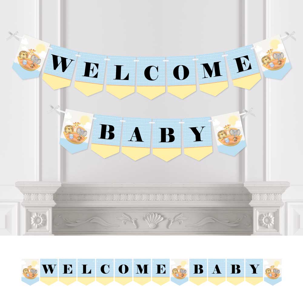 Big Dot of Happiness Noah's Ark Baby Shower Bunting Banner Animal