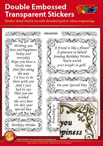 Doodey Fancy Text Labels XL - Gold
